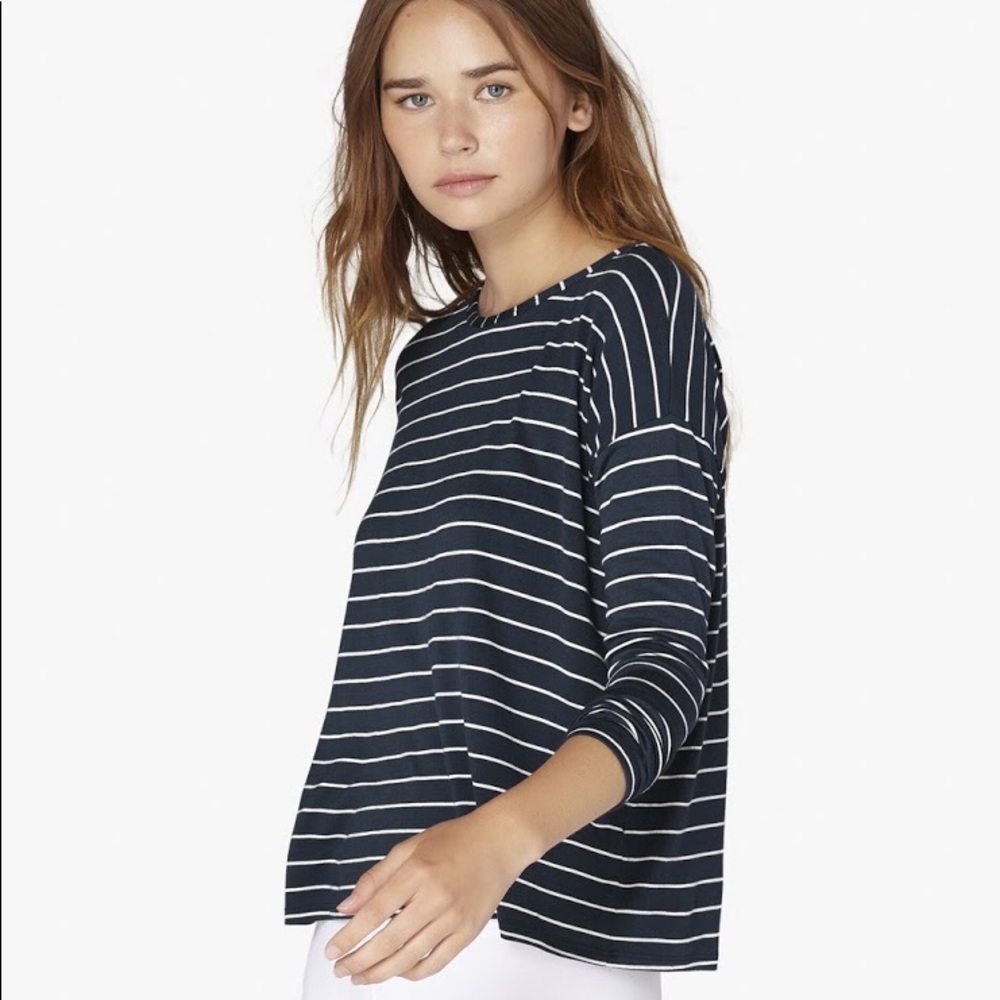 Beyond Yoga Maritime Stripe Pullover